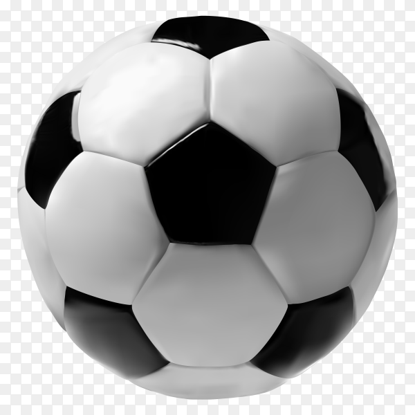 3d football isolated on transparent background png
